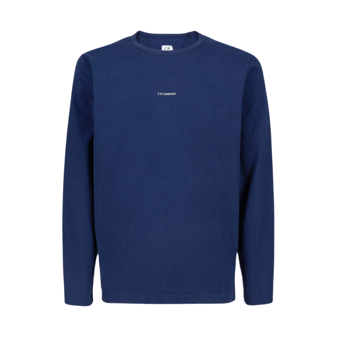 C.P. 컴퍼니 브러쉬드 저지 롱슬리브 로고 티셔츠 피코트 블루 - 23FW(C.P. Company Brushed Jersey Long Sleeved Logo T-Shirt Peacoat Blue - 23FW) - 1