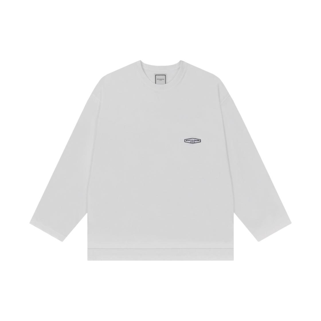 우영미 롱슬리브 블랙 백로고 티셔츠 화이트 - 22SS(Wooyoungmi Long Sleeve Black Back Logo T-Shirt White - 22SS) - 2