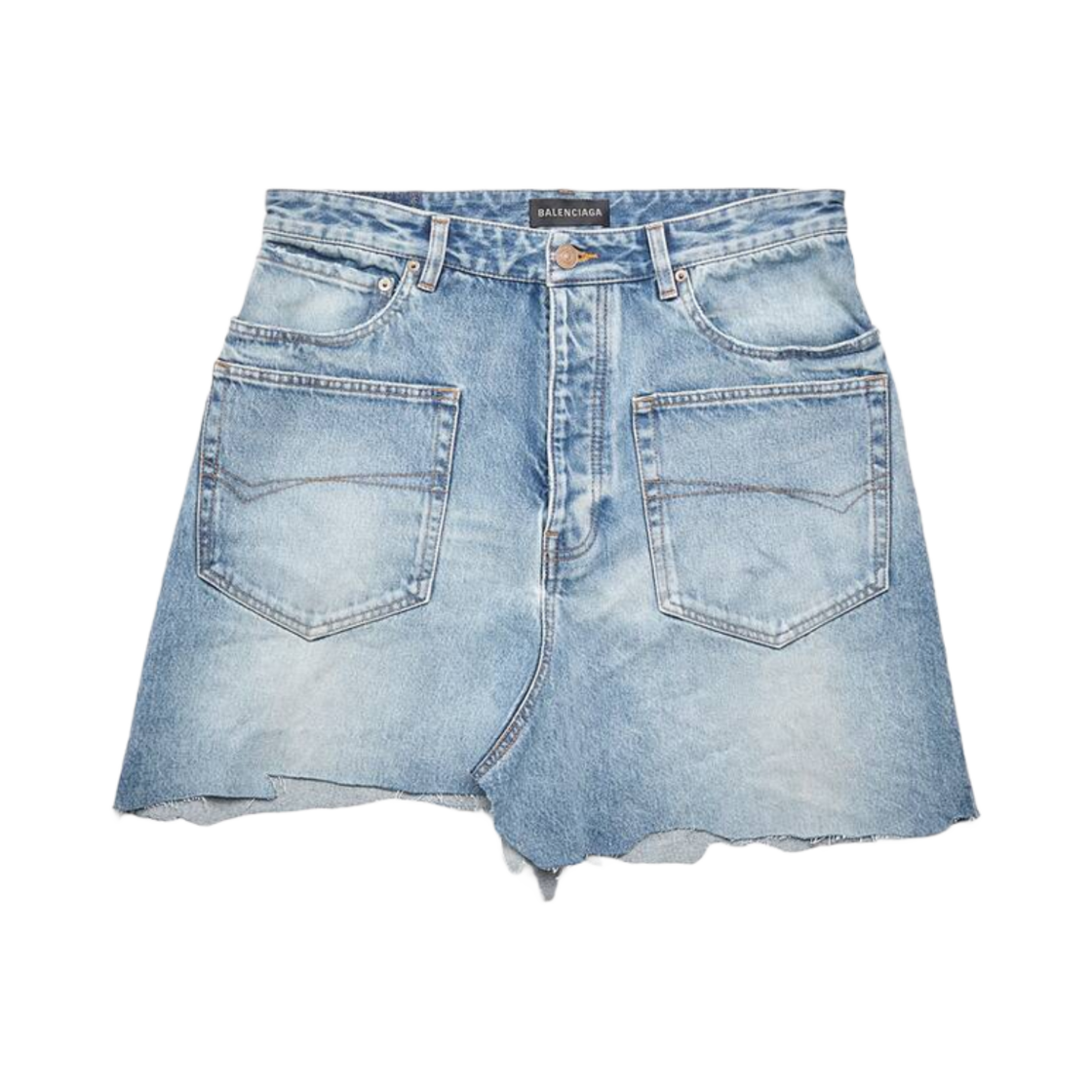 (W) 발렌시아가 컷업 패치드 포켓 스커트 블루((W) Balenciaga Cut-Up Patched Pocket Skirt Blue) - 1