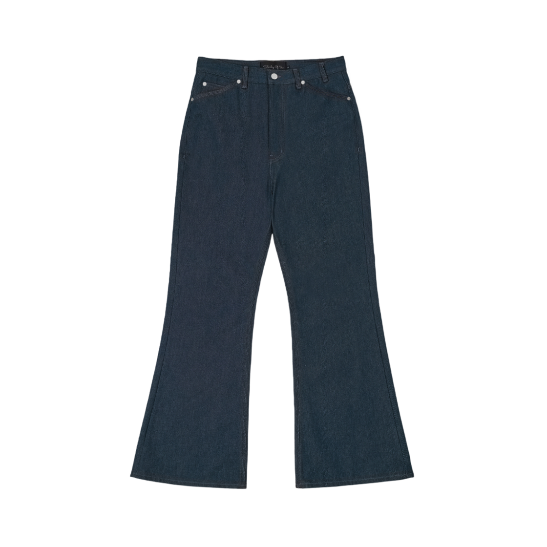 에스티유 플레어 데님 팬츠 인디고(STU Flared Denim Pants Indigo)