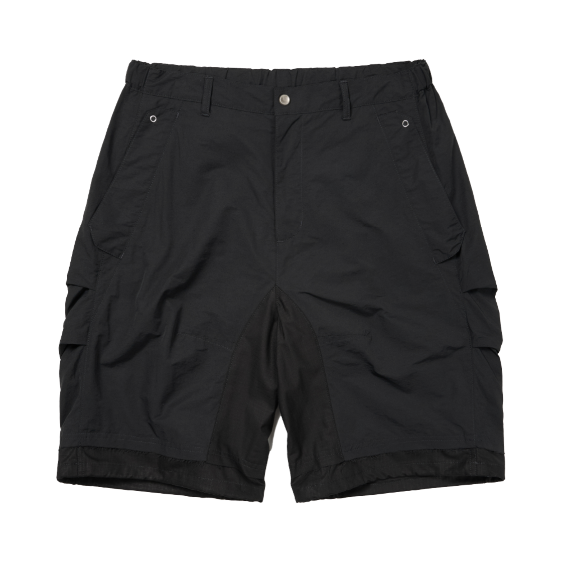 ET2502SO04BK ETCE Reverse Tuck Layered Shorts Black