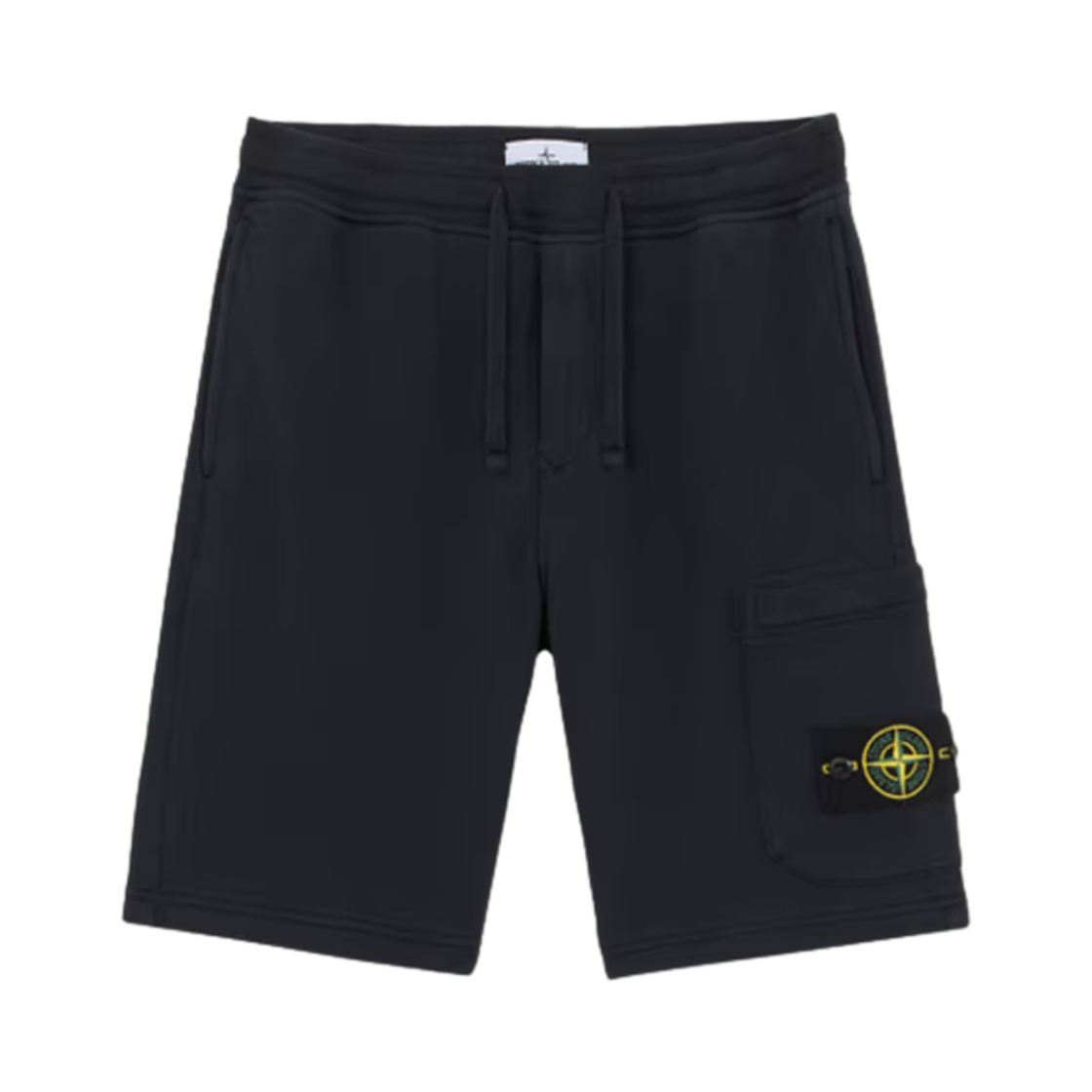 스톤 아일랜드 6200012 오가닉 코튼 플리스 포켓 디테일 카고 버뮤다 쇼츠 네이비 블루 - 25SS(Stone Island 6200012 Organic Cotton Fleece Pocket Details Cargo Bermuda Shorts Navy Blue - 25SS)