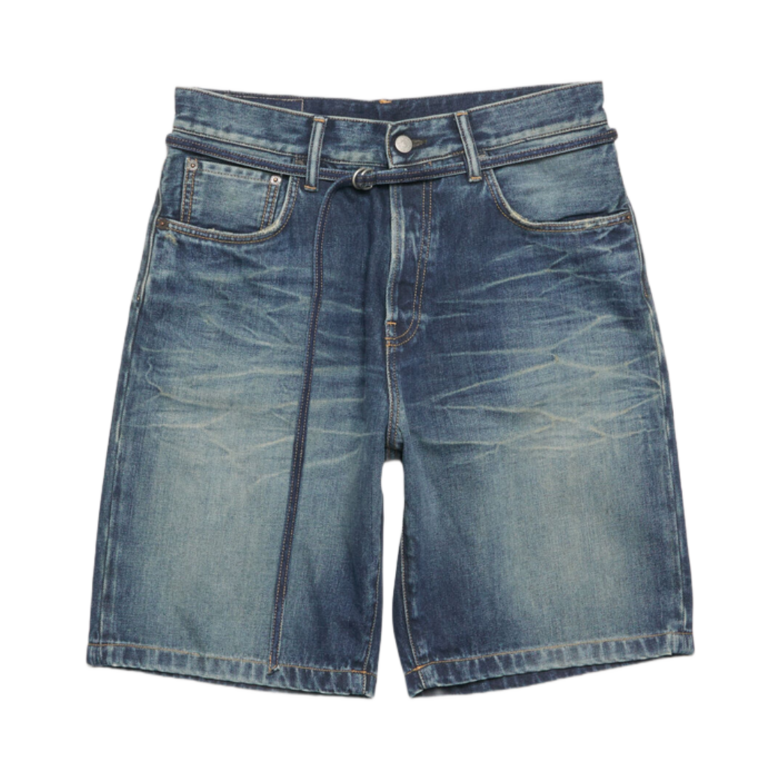 CE0055-863 (W) Acne Studios Loose Fit Denim Shorts Mid Blue