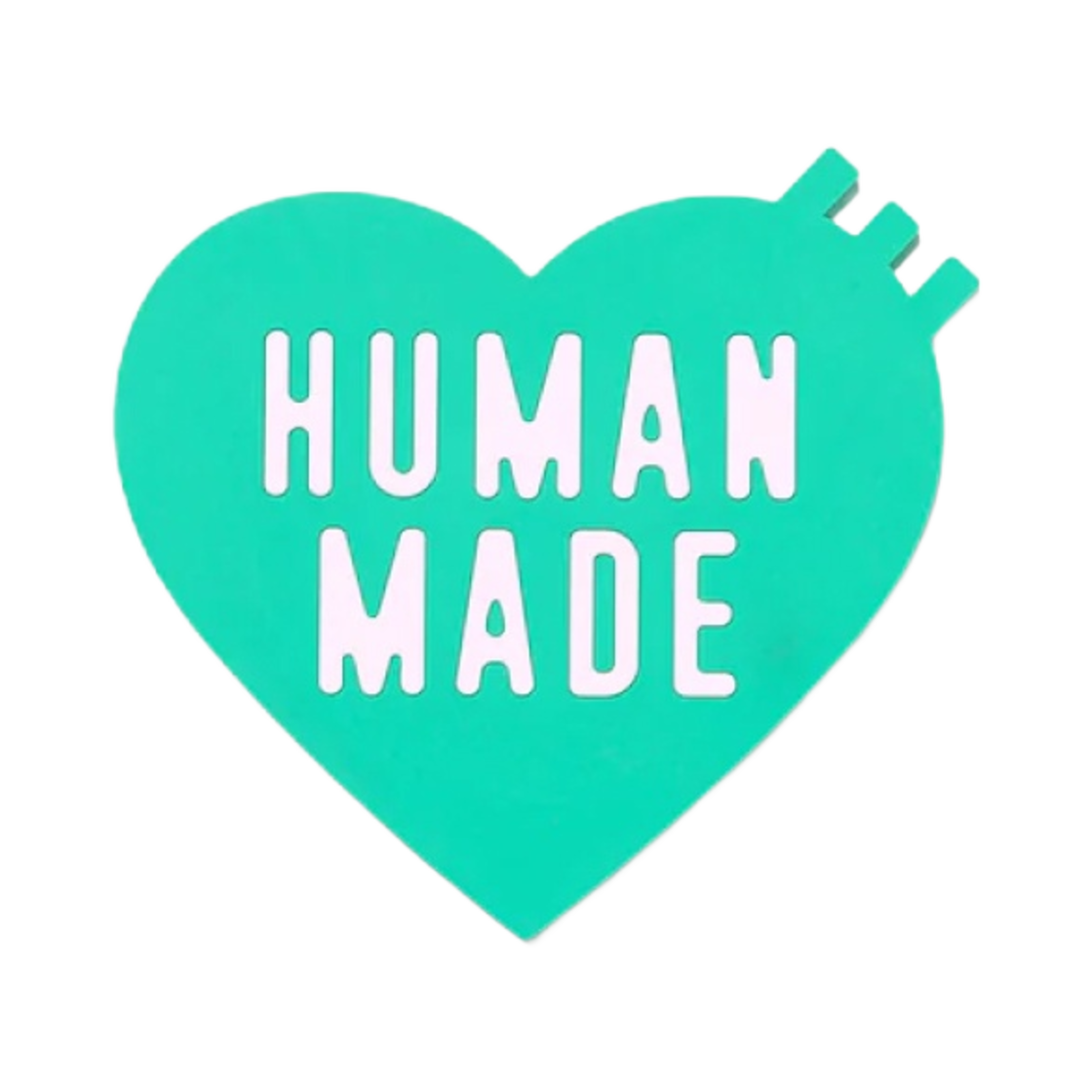 HM27GD075 Human Made Heart Rubber Coaster Green