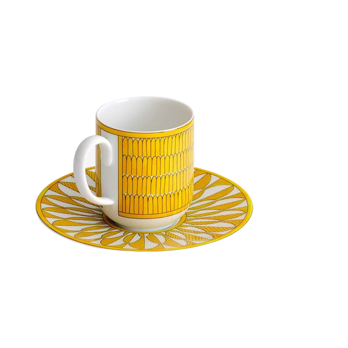 에르메스 쏠레이 데르메스 커피 컵 & 소서 옐로우 (1개 세트)(Hermes Soleil d'Hermes Coffee Cup & Saucer Yellow (Set of 1)) - 2