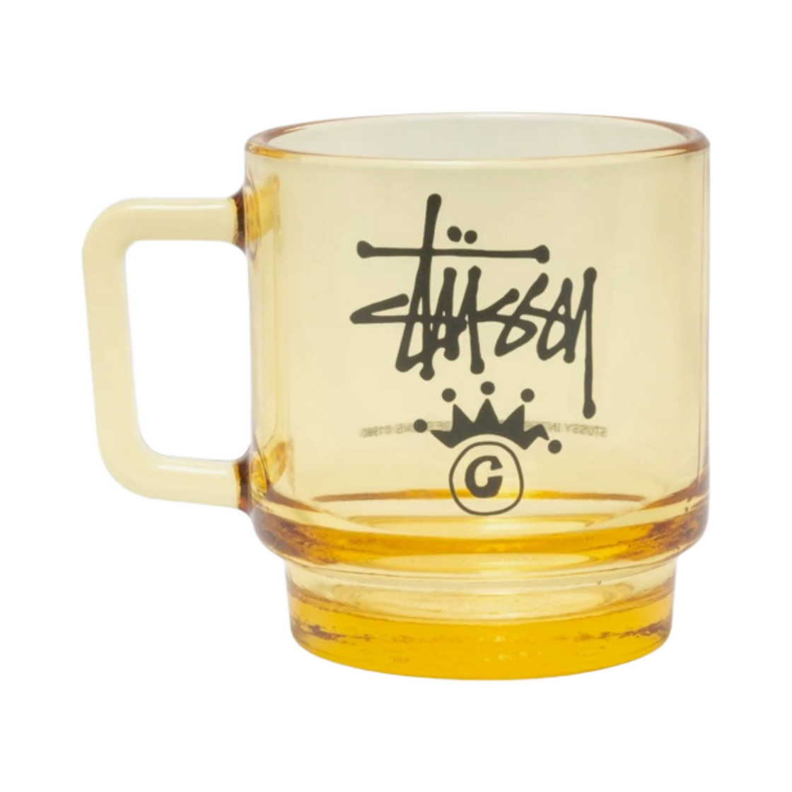 138897 Stussy Stock Crown Logo Glass Mug Amber