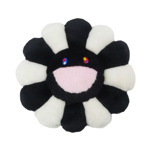 Kaikai Kiki Flower Cushion 30cm Black White