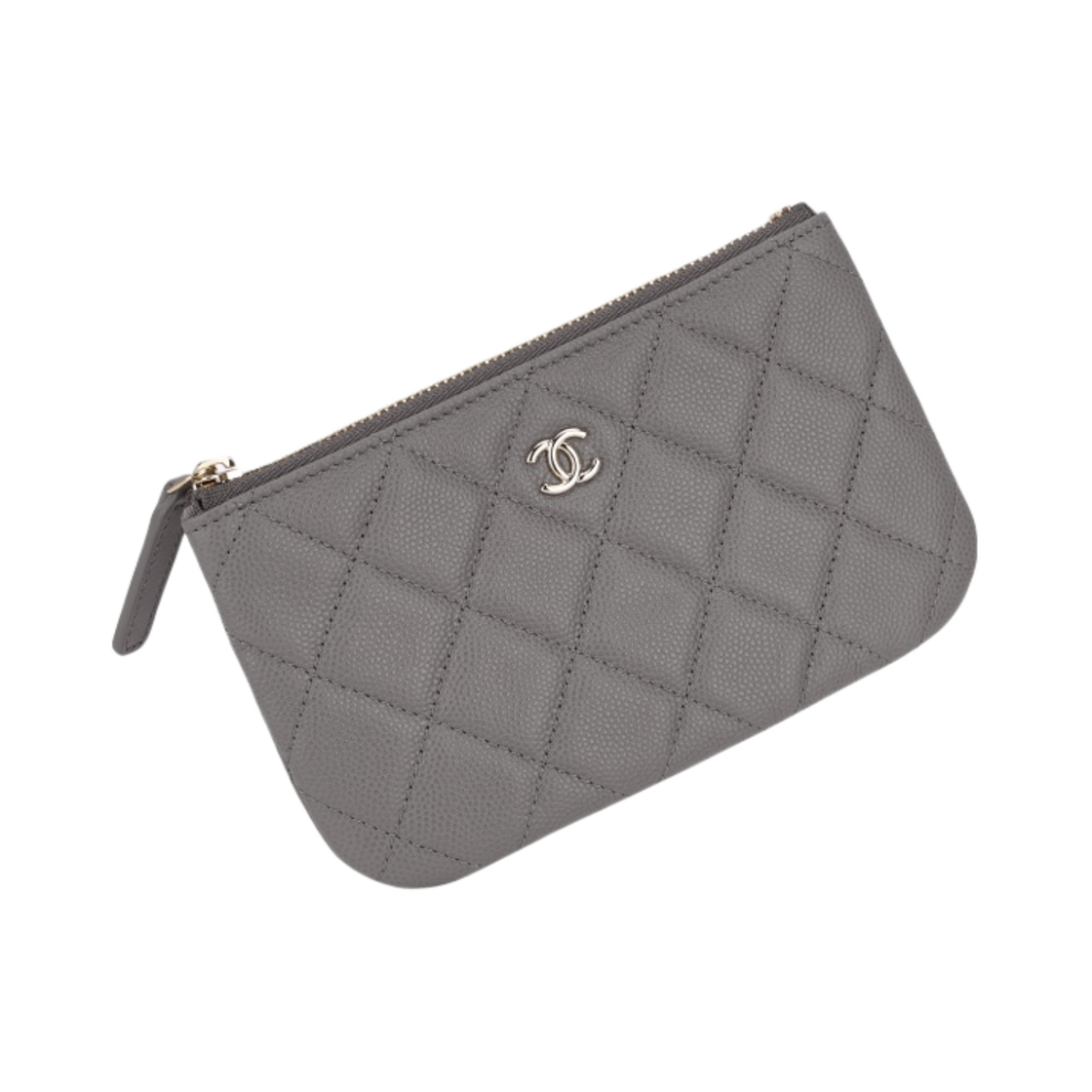 샤넬 클래식 미니 파우치 그레인드 샤이니 카프스킨 & 골드 메탈 그레이(Chanel Classic Mini Pouch Grained Shiny Calfskin & Gold Grey) - 3