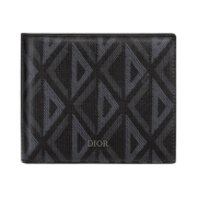 Dior CD Diamond Canvas Wallet Black