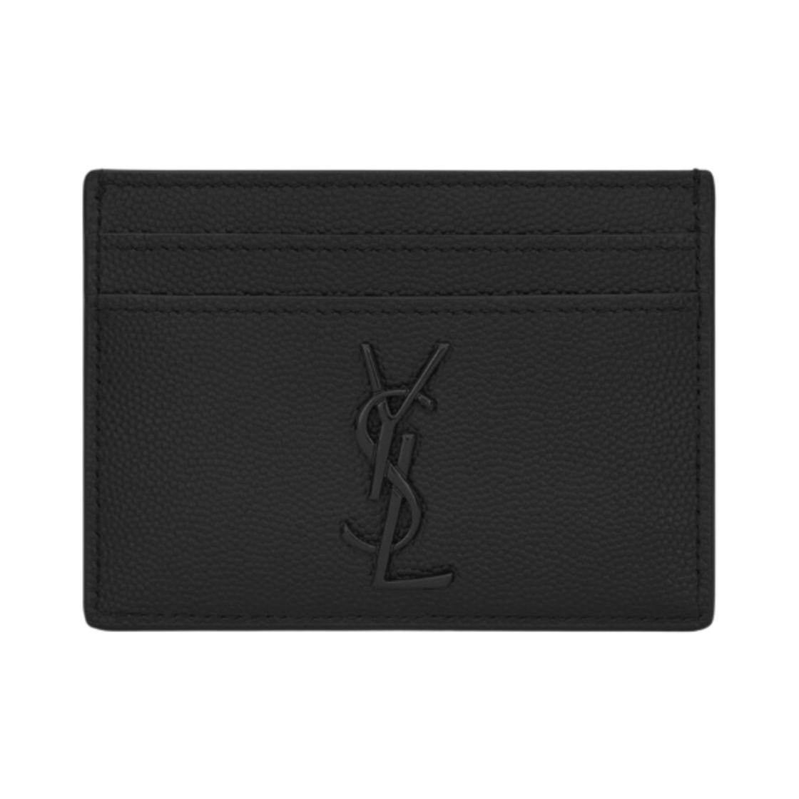 생로랑 그랑 드 뿌드르 엠보스드 레더 카산드라 카드 케이스 블랙(Saint Laurent Cassandre Card Case in Grain De Poudre Embossed Leather Black)