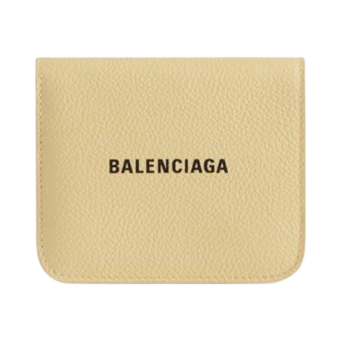 5942161IZI37660 Balenciaga Cash Flap Coin and Card Holder Light Yellow