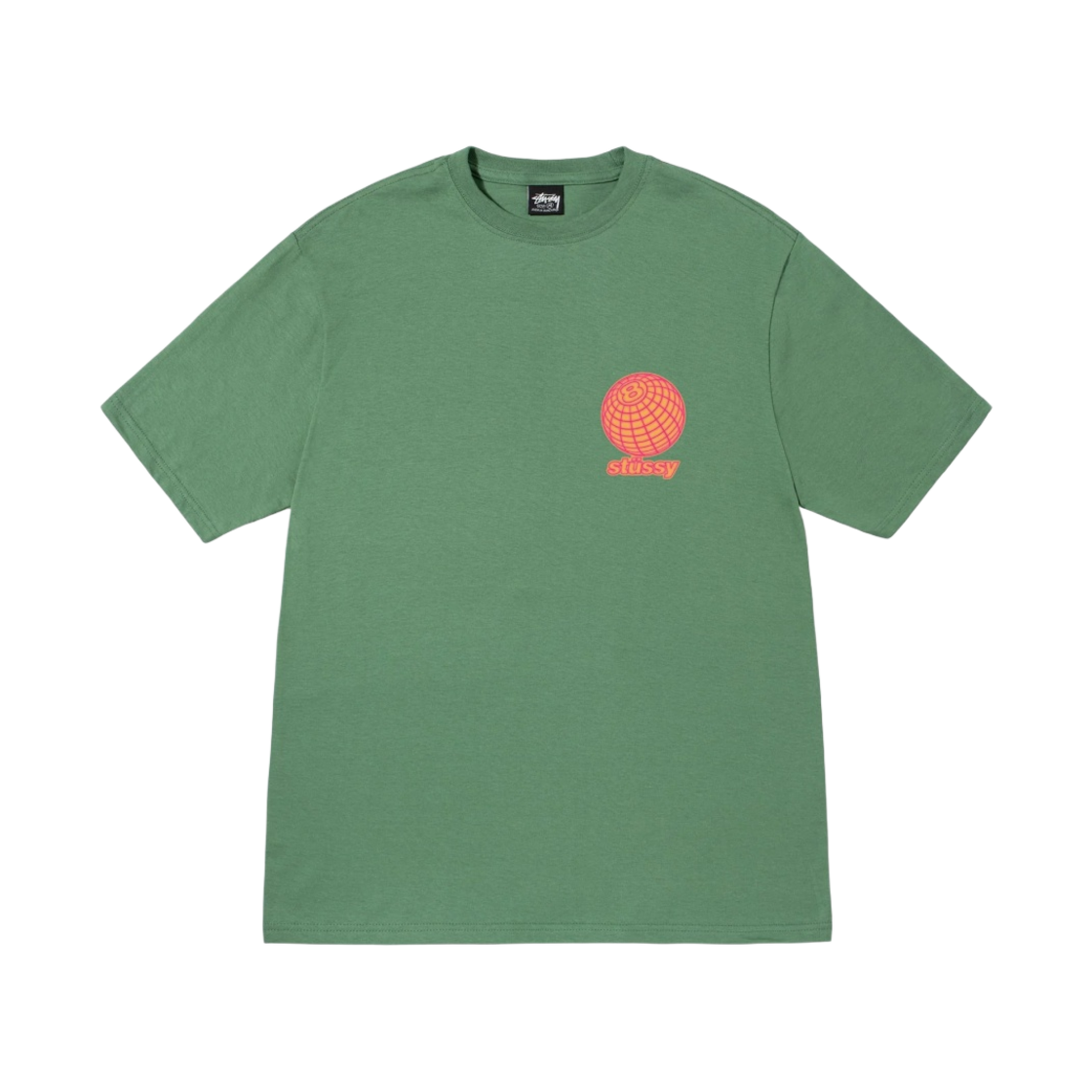 스투시 8 볼 그리드 티셔츠 그린(Stussy 8 Ball Grid T-Shirt Green) - 2