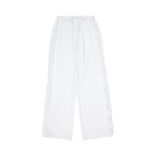 MF2514PT001CWHFR Margarin Fingers Frill Eyelet Pants White
