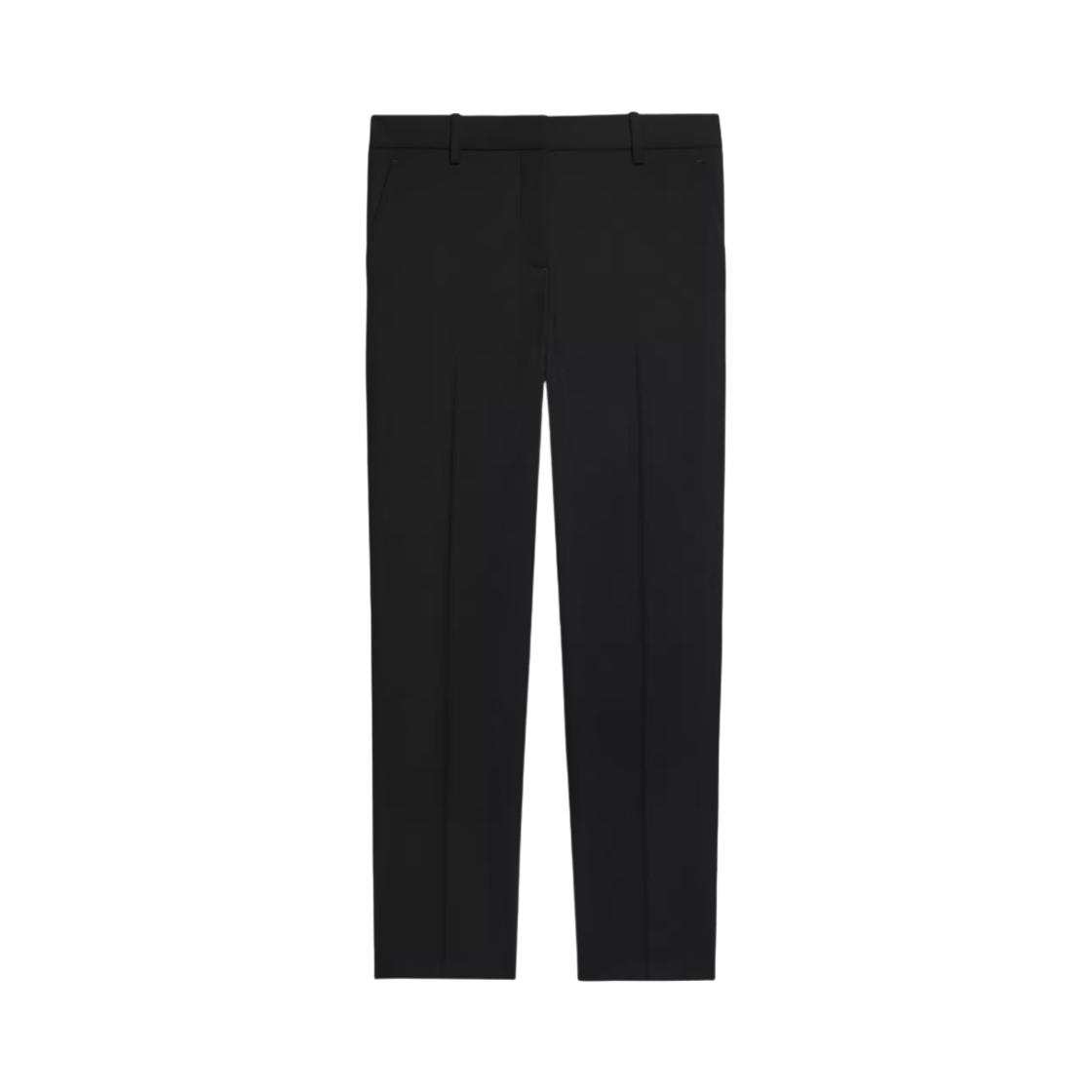 (W) 띠어리 굿 울 트리카 트라우저 블랙((W) Theory Treeca Trouser in Good Wool Black)