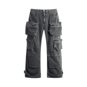 Zara Utility Pocket Jeans Gray