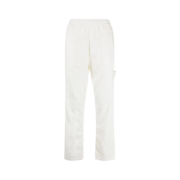 Stone Island 312F2 Ghost Piece Stretch Cotton Lyocell Satin Garment Dyed Cargo Pants Natural White - 22SS