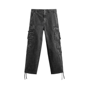 Zara Cargo Trousers with Pockets Dark Grey