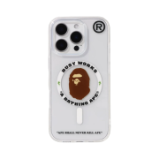 BAPE Bape iPhone 16 Pro Clear Case Light White