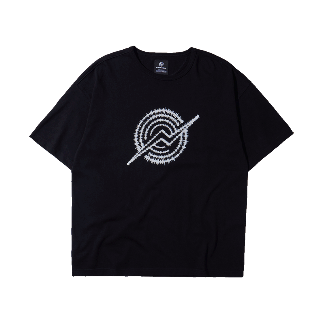KB2RT1355MBK KALA PATTHAR Front Logo Loose Fit T-Shirt Black