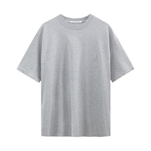 PL5TTS0941A5 Polyteru Human Index Human Regular 1/2 T-Shirt Melange Gray
