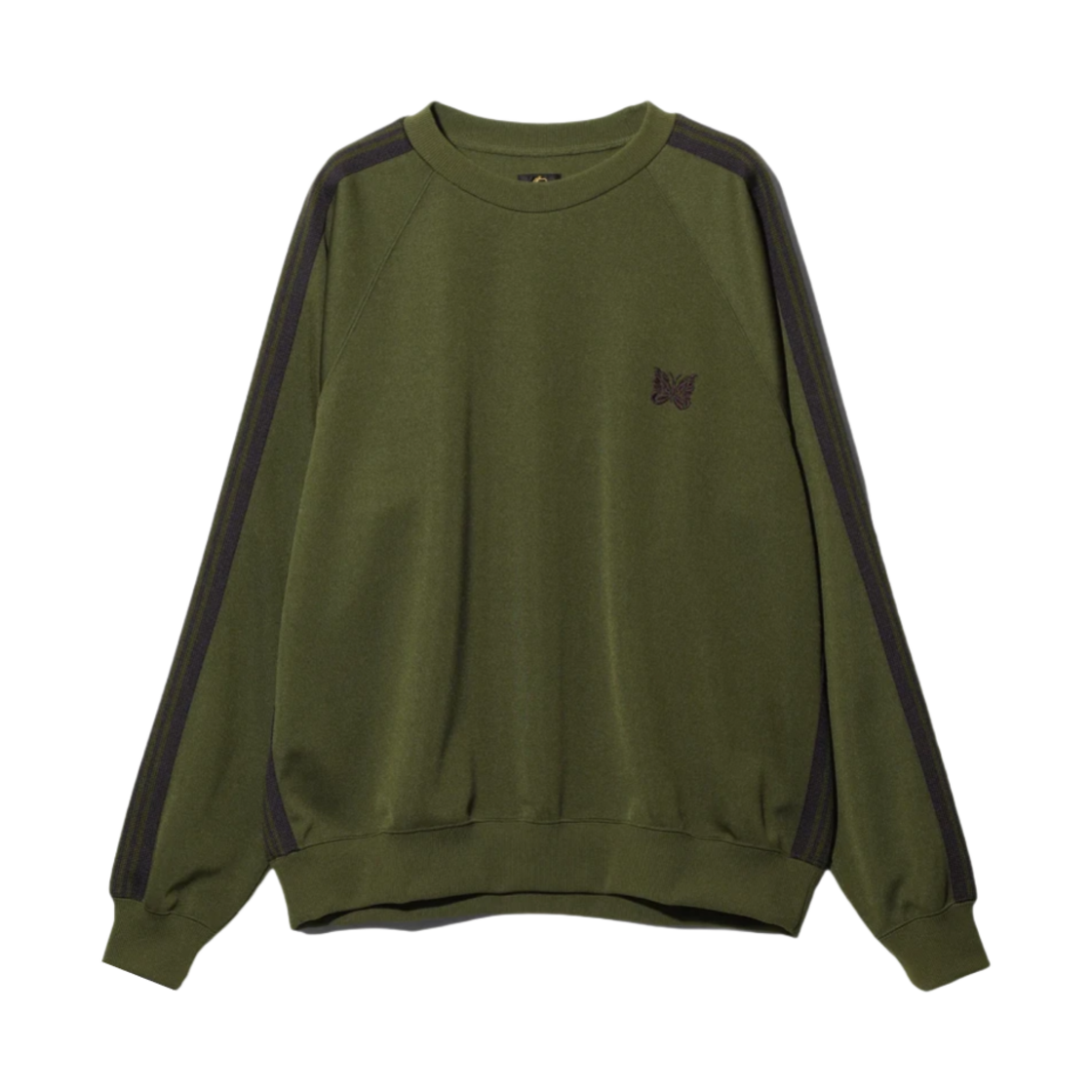 니들스 트랙 크루넥 셔츠 폴리 스무스 올리브(Needles Track Crew Neck Shirt Poly Smooth Olive)