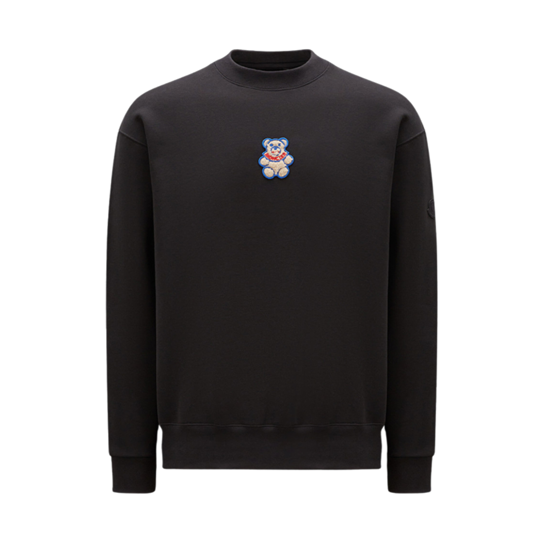 I2-091-8G00045-809KX-999 Moncler Teddy Bear Patch Sweatshirt Black - 23FW
