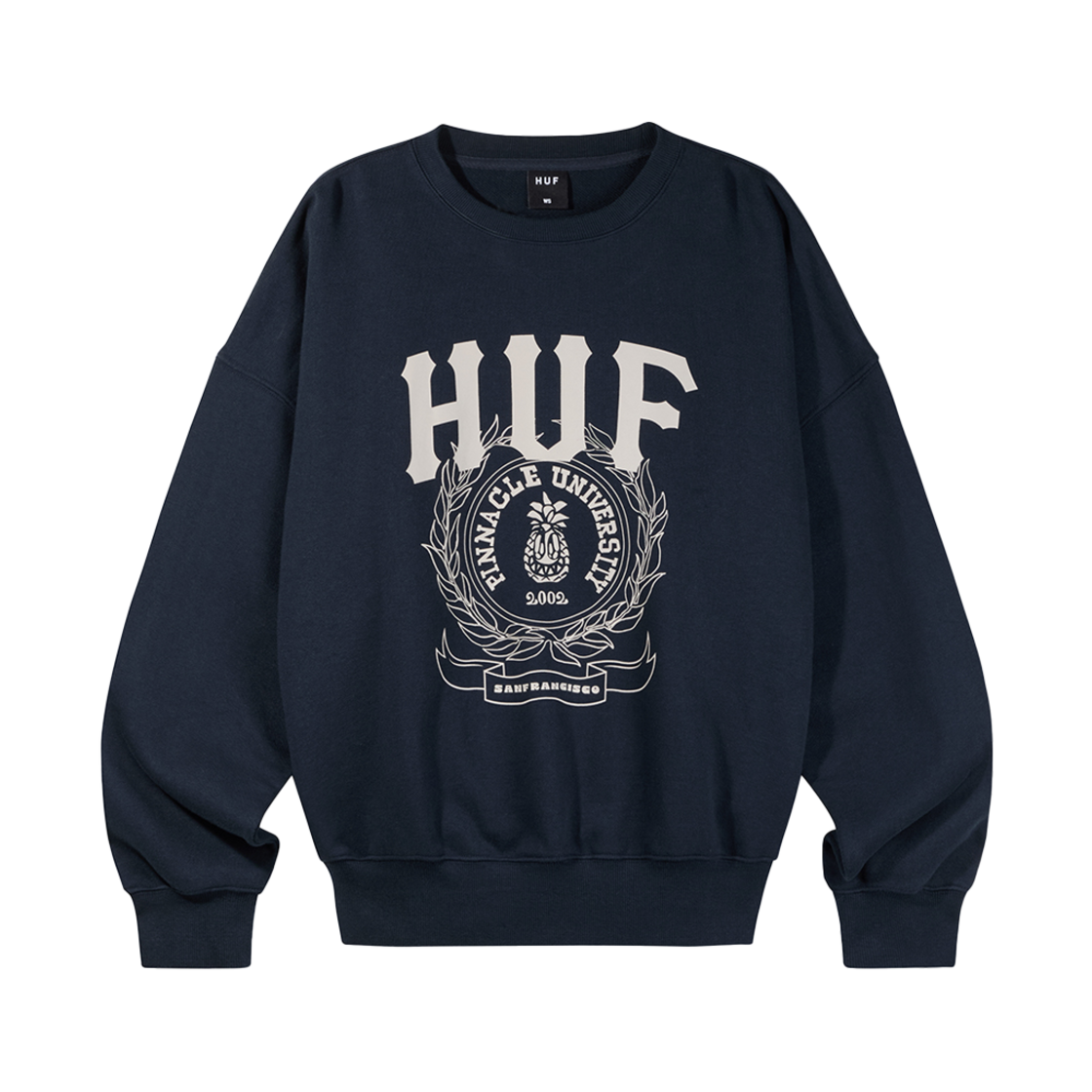 HC3WPMM01NAV HUF X Reddy Pinnacle University Crewneck Women Navy