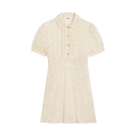 ワンピース CELINE | MINI DRESS IN COTTON POINTELLE 2AE9S844X.01OW W) 셀린느 미니 드레스 코튼 포인텔 오프 화이트 | Celine | KREAM