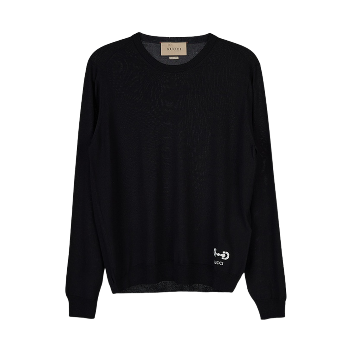 (W) 구찌 엑스트라 파인 울 점퍼 블랙((W) Gucci Extra Fine Wool Jumper Black) - 1