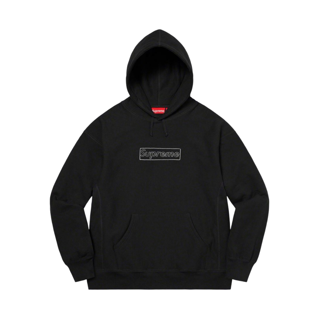 슈프림 x 카우스 초크 로고 후드 스웨트셔츠 블랙 - 21SS