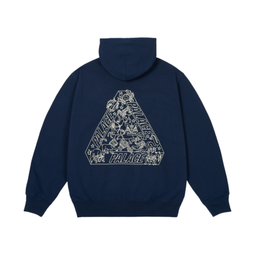 Palace Zodiac Tri-Ferg Hood Navy - 25SS