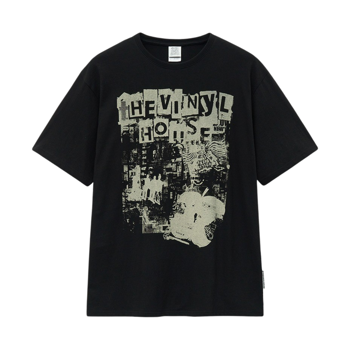 [KREAM 단독] 더바이닐하우스 뉴스페이퍼 티셔츠 블랙([KREAM 단독] Thevinylhouse Newspaper T-Shirt Black)