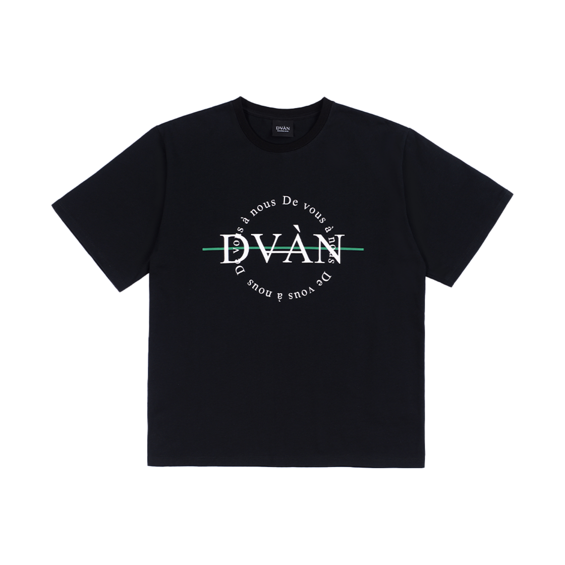 드반 라운드 로고 티셔츠 블랙(DVAN Round Logo T-Shirt Black)