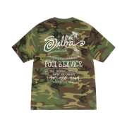 Stussy Pigment Dyed Pool Service T-Shirt Camo