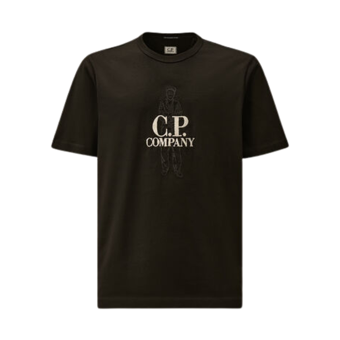 18CMTS106A110301W999 C.P. Company 30/2 Mercerized Jersey Twisted British Sailor T-Shirt Black - 25SS