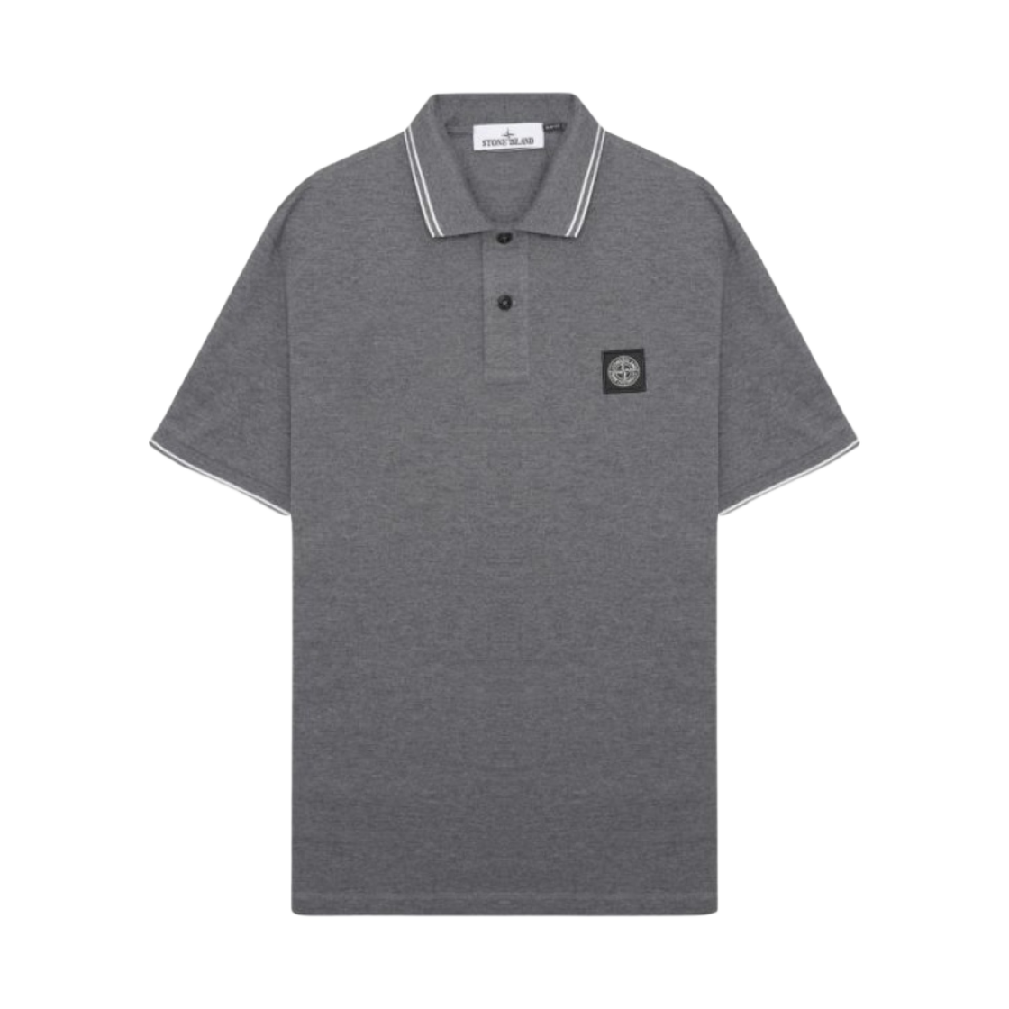 스톤 아일랜드 2SC18 스트레치 코튼 피케 숏슬리브 폴로 셔츠 차콜 - 23SS(Stone Island 2SC18 Stretch Cotton Pique Short Sleeve Polo Shirt Charcoal- 23SS) - 1