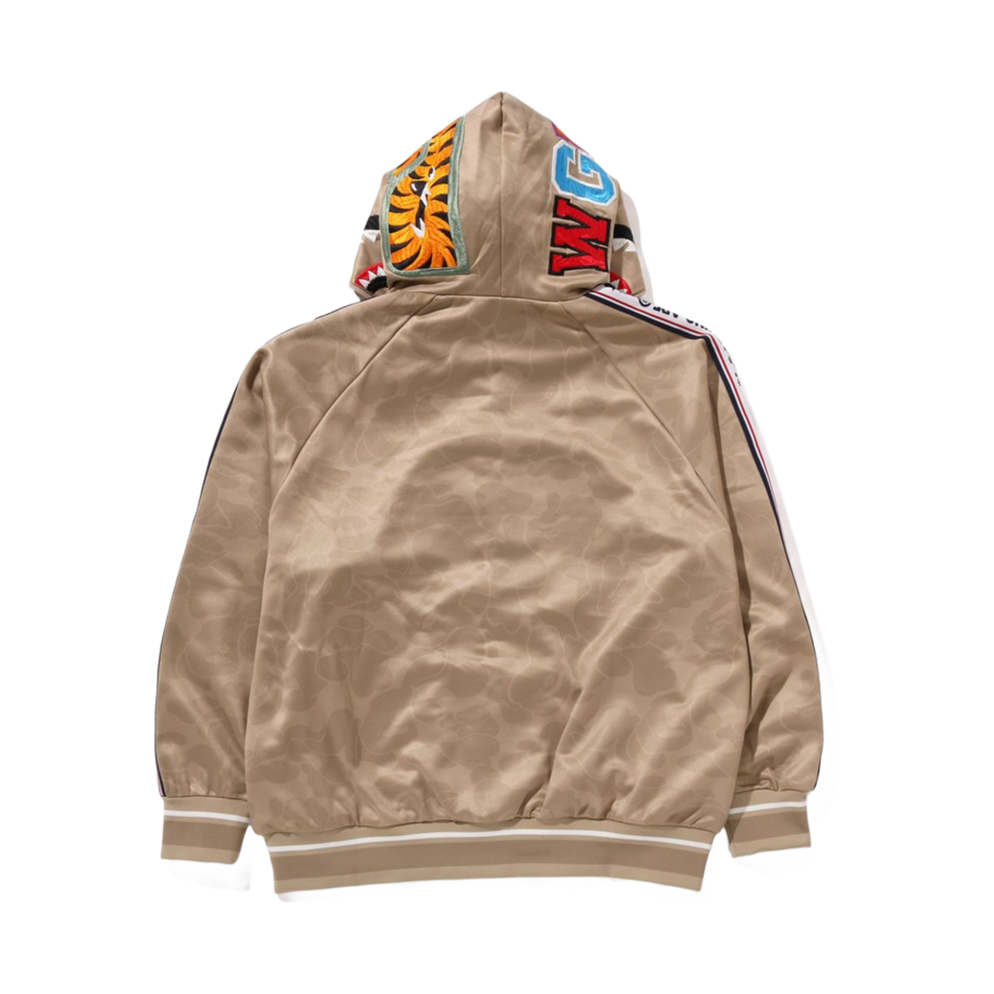 베이프 솔리드 카모 릴렉스드 핏 샤크 풀집 후드 베이지(BAPE Solid Camo Relaxed Fit Shark Full Zip Hoodie Beige) - 3