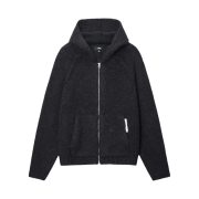 Stussy Chunky Knit Zip Hoodie Black