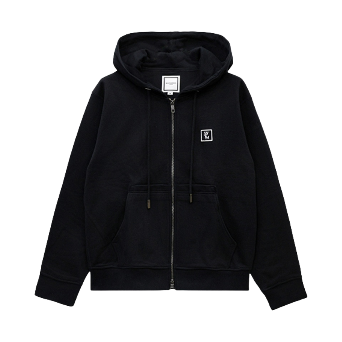 W241TS47736B Wooyoungmi Back Logo Hooded Zip-Up Black - 24SS