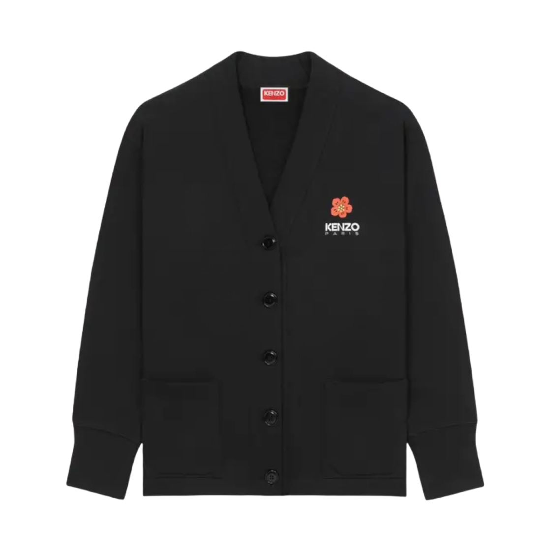 (W) 겐조 보케 플라워 플레이스 가디건 블랙((W) Kenzo Boke Flower Placed Cardigan Black)