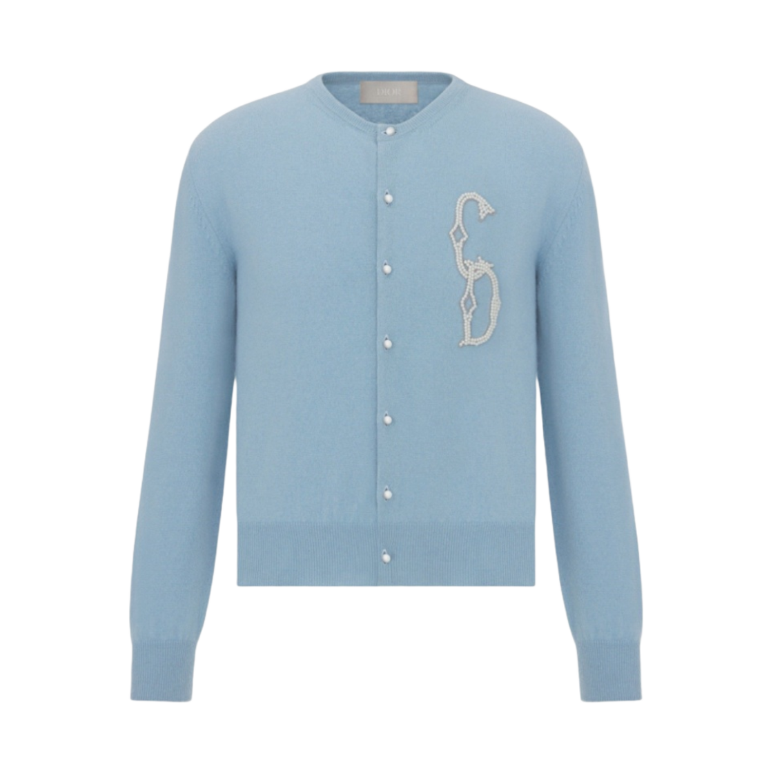 디올 CD 인터레이스 가디건 블루