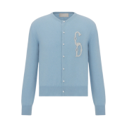 Dior CD Interlaced Cardigan Blue