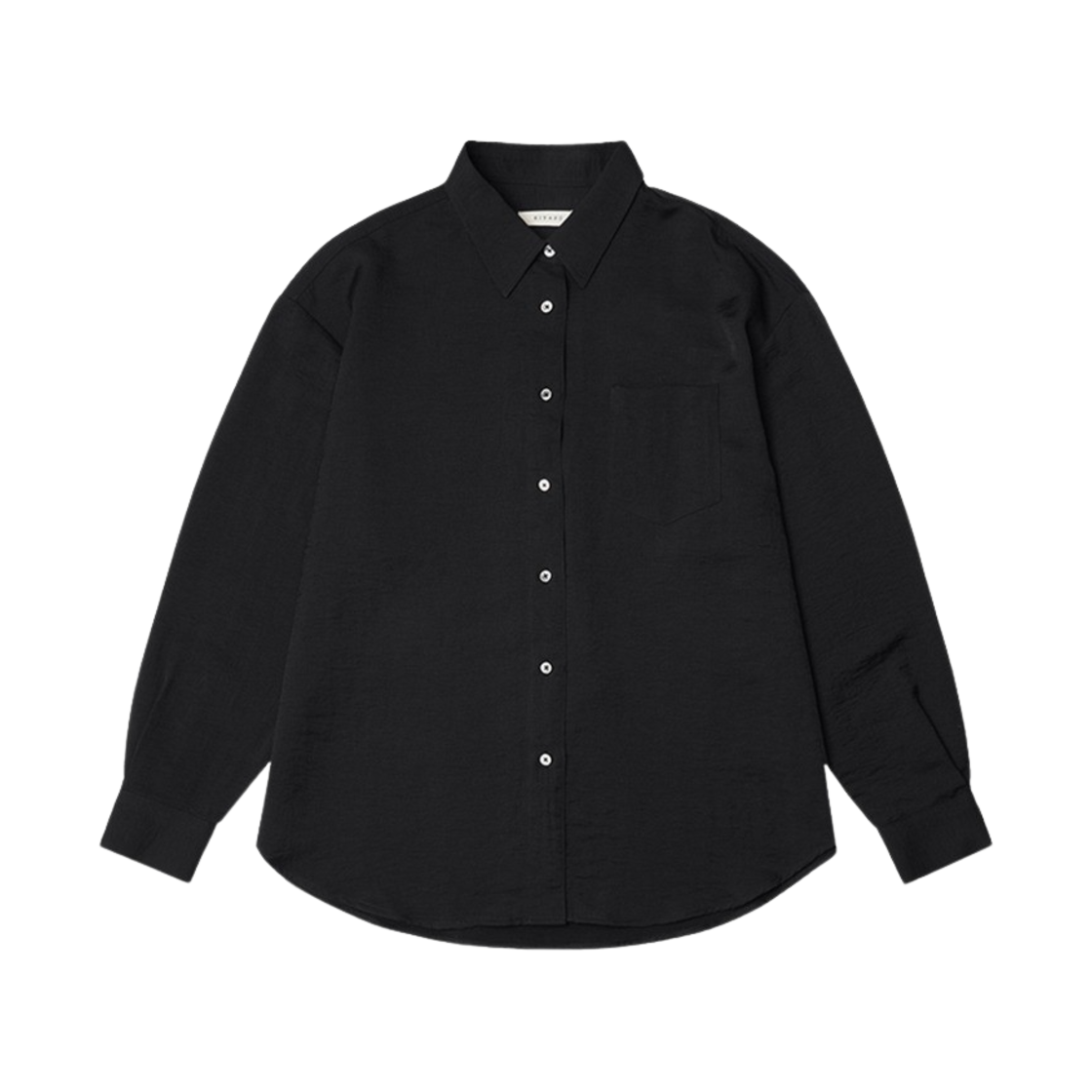 시야쥬 SITP5151 오버핏 라운지 실키 셔츠 블랙