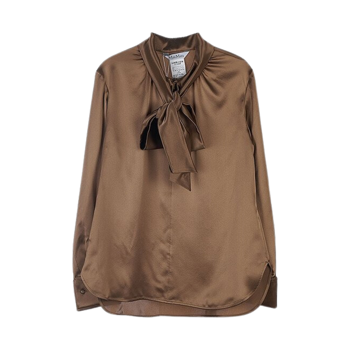 TENEBRE-014 (W) Max Mara Tenebre Silk Shirt Hazelnut Brown