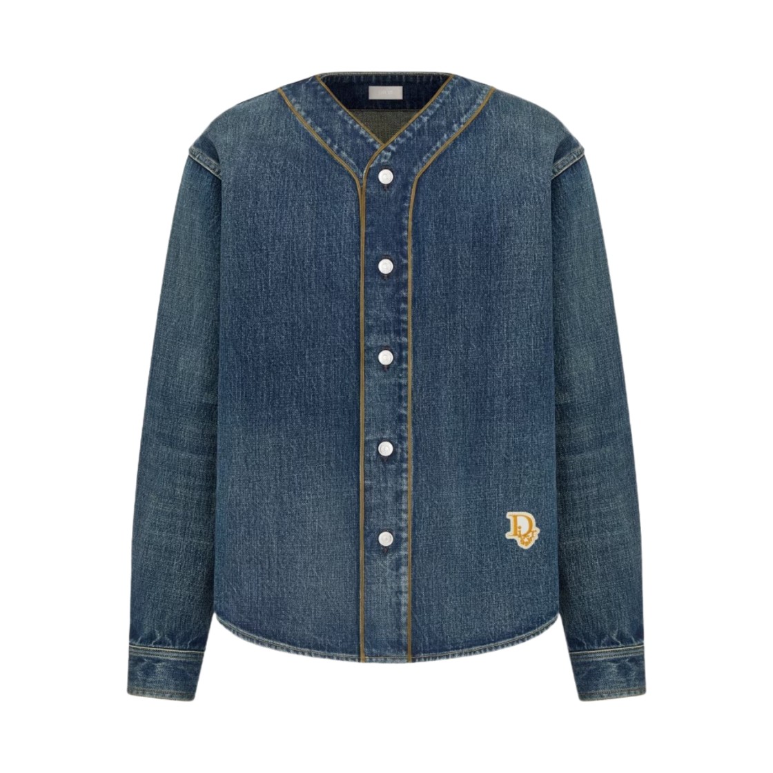 디올 x 데님 티어스 디올 티어스 베이스볼 셔츠 코튼 트윌 블루(Dior x Denim Tears Dior Tears Baseball Shirt Cotton Twill Blue) - 1