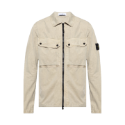 Stone Island 102WN Brushed Organic Cotton Overshirt Sand - 23FW