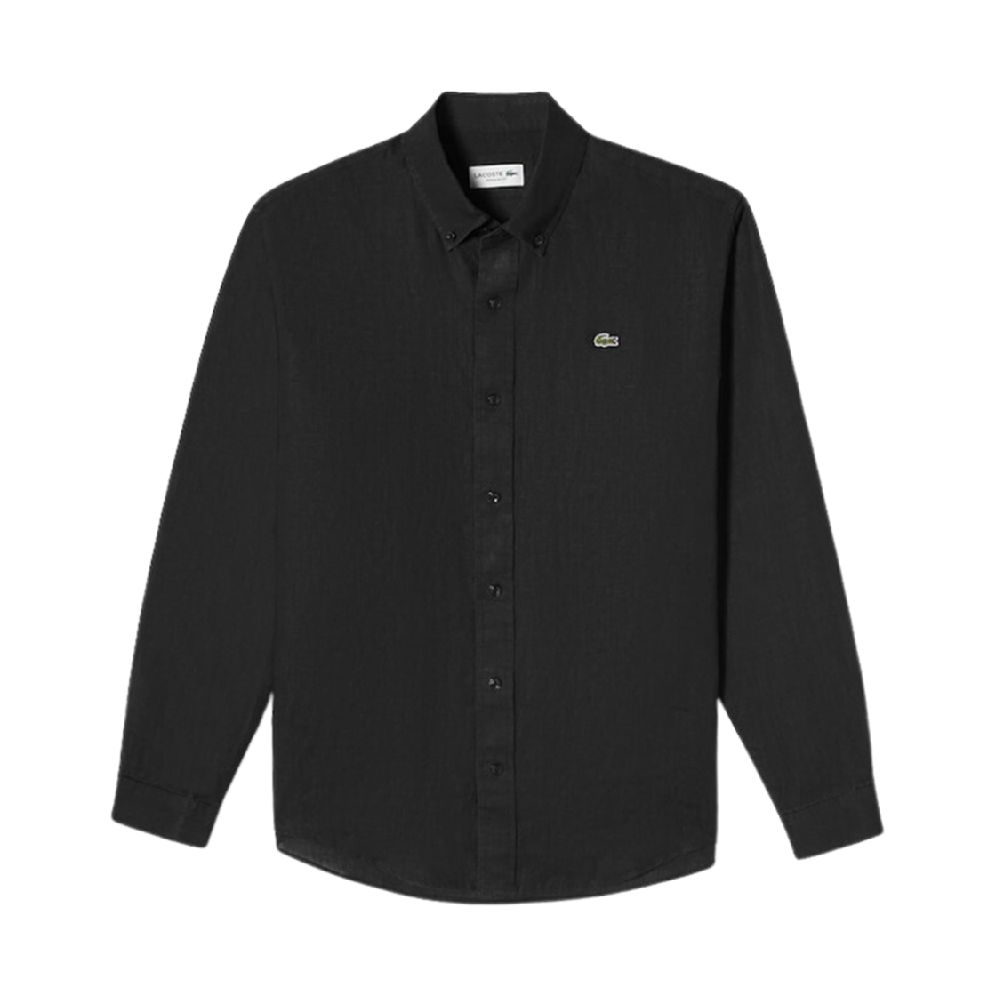 라코스테 솔리드 린넨 셔츠 블랙(Lacoste Solid Linen Shirt Black) - 1