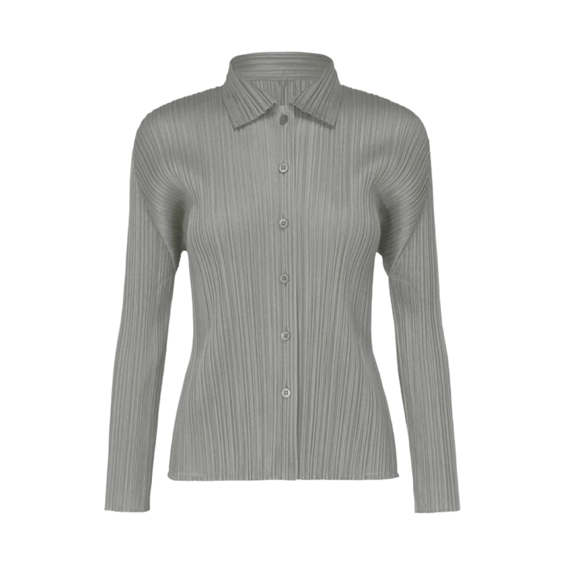 (W) 플리츠 플리즈 이세이 미야케 베이직 셔츠 그레이((W) Pleats Please Issey Miyake Basics Shirt Grey)