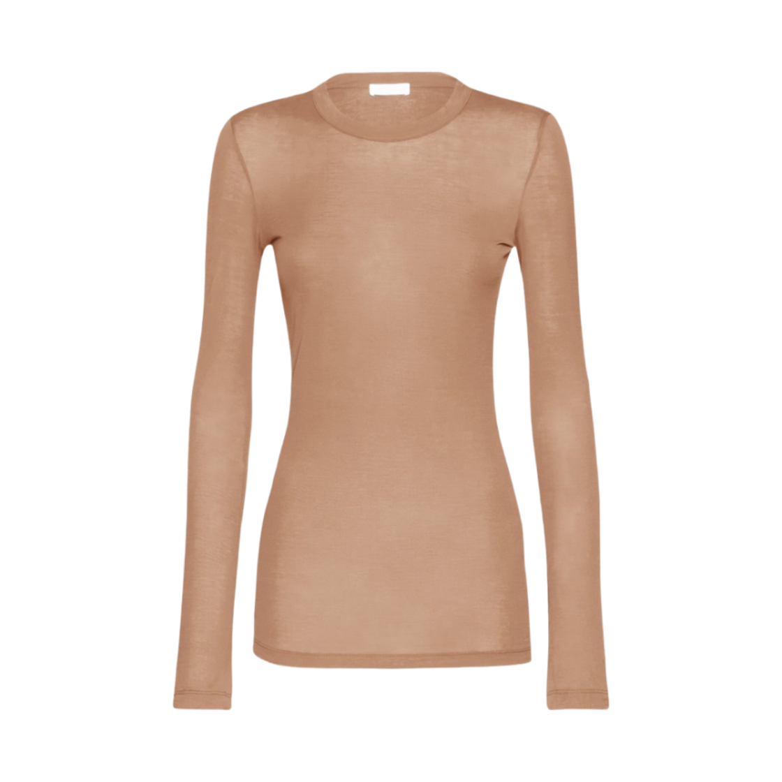 (W) 페라가모 롱슬리브 티셔츠 베이지 브라운((W) Ferragamo Long Sleeve T-Shirt Beige Brown)
