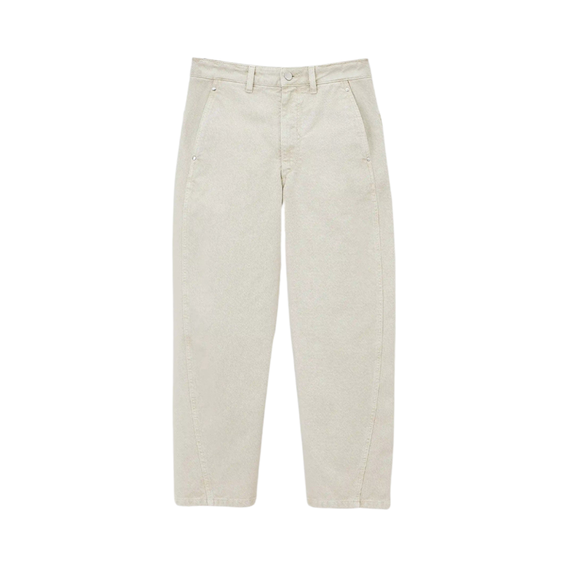 (W) 르메르 스노위 헤비 데님 트위스티드 팬츠 데님 스노우 오트((W) Lemaire Snowy Heavy Denim Twisted Pants Denim Snow Oat)